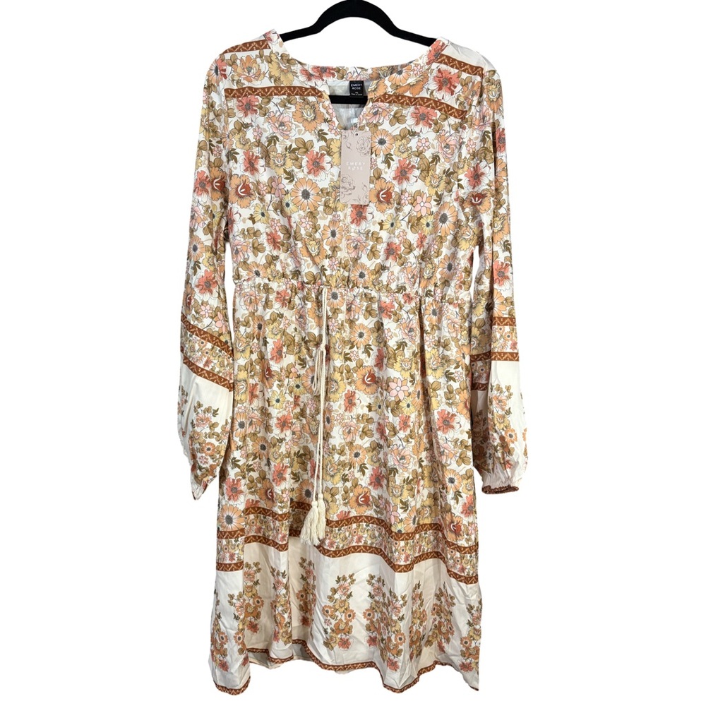 Elegant Floral Long Sleeve Dress